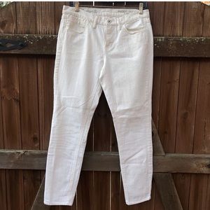 Madewell White Skinny Ankle Jean
